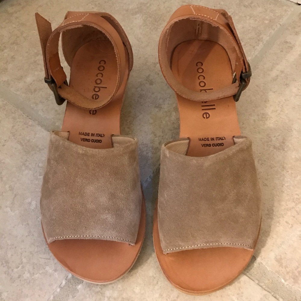 Coco belle wedge suede sandals